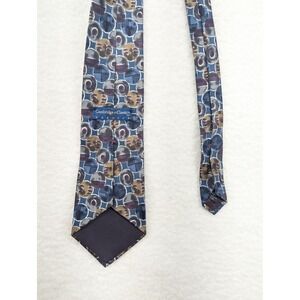 Cambridge Classics Necktie Blue Circle‎ Pattern Silk Blend Men's Tie